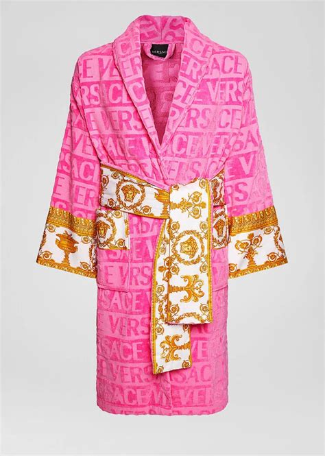 versace robe women pink|pink Versace robes women's.